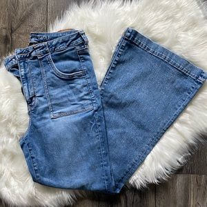 American Eagle flare-leg jeans, size 14